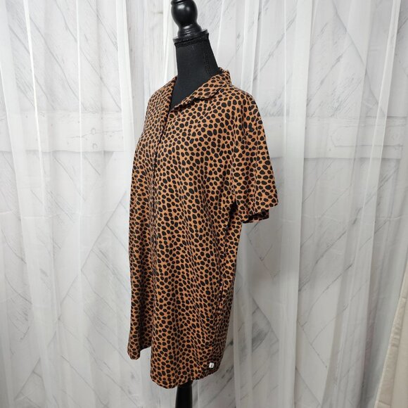 Leopard Print Short Sleeve Dress - Picture 8 of 13